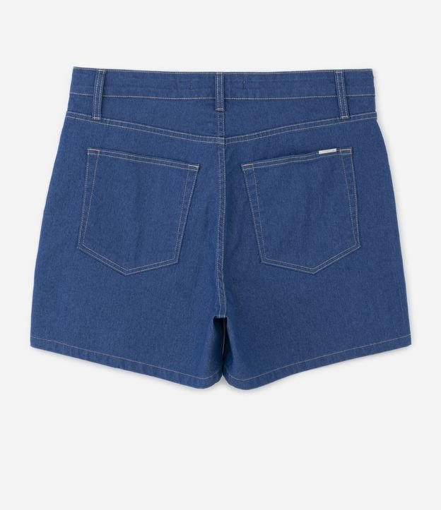 Short Jeans com Elastano e Cós Médio Curve & Plus Size Azul Médio 7