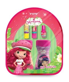 Kit Infantil Mochila Moranguinho com Shampoo + Condicionador + Esmalte + Batom View