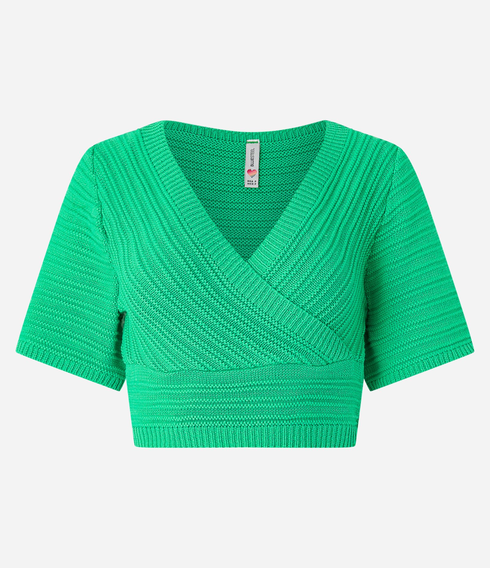 Blusa Cropped em Tricô com Ponto Diferenciado e Manga Curta 5