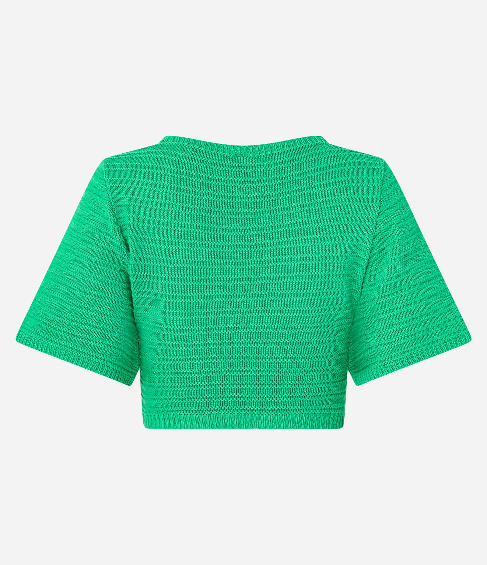 Blusa Cropped em Tricô com Ponto Diferenciado e Manga Curta 7