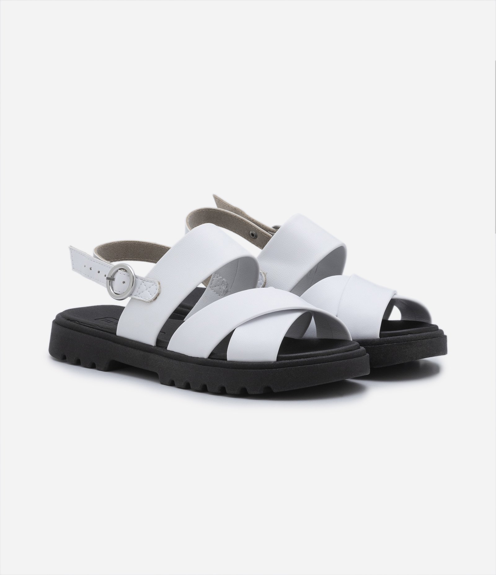 Sandália Tratotada Infantil com Tiras Largas - Tam 26 ao 36 Off White 5