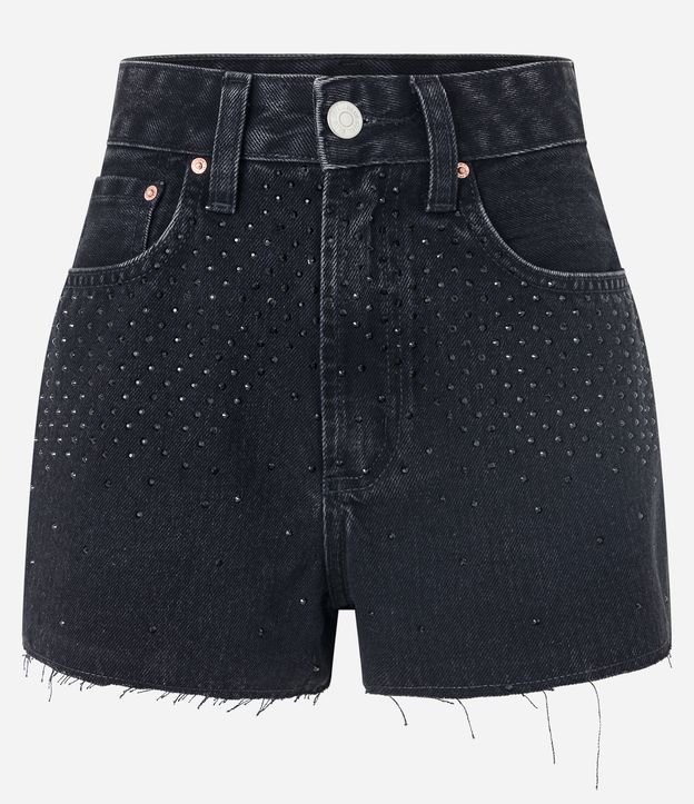 Short cintura best sale alta jeans preto