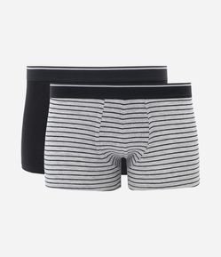 Kit 02 Cuecas Boxer com Estampa Listrada