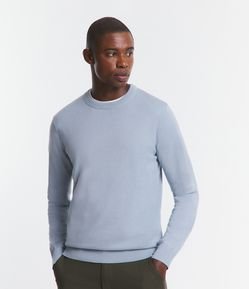 Suéter Comfort Básico em Algodão com Punho Ajustado