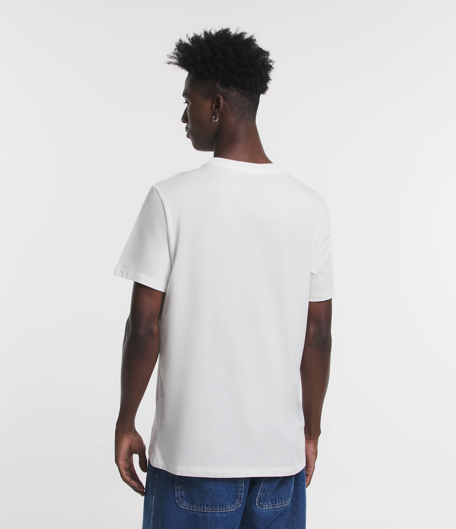 Camiseta Regular em Meia Malha com Lettering The Rolling Stones Off White 3