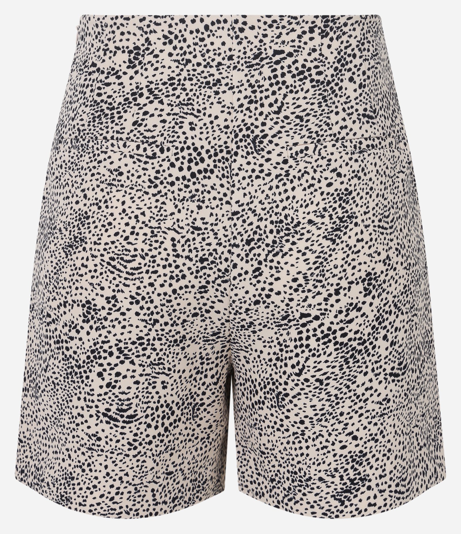 Short Cintura Alta em Alfaiataria com Botões e Estampa Animal Print Bege Rose 3