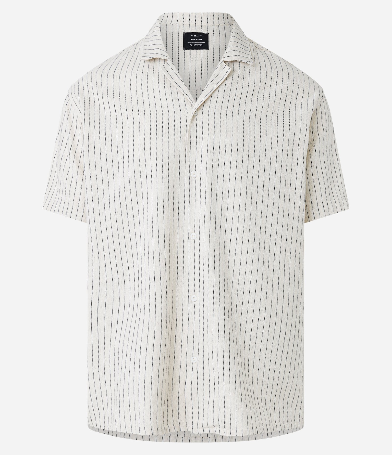 Camisa Relaxed em Algodão com Estampa Listrada Off White 1