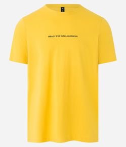 Camiseta Slim em Algodão com Lettering New Journeys