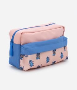 Nécessaire Tijolão com Bolso e Estampa do Stitch