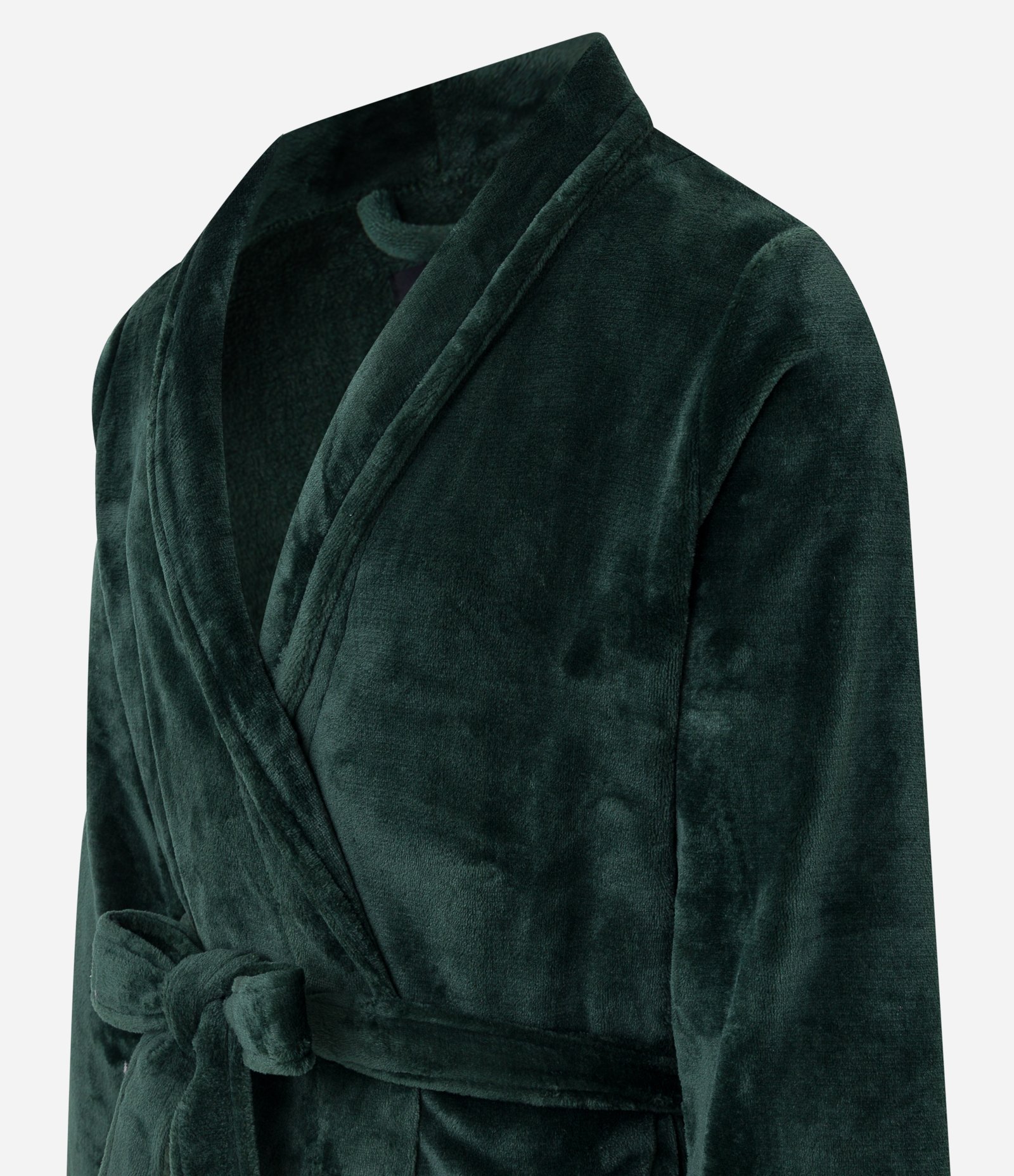 Roupão em Fleece com Amarração e Bolsos Verde 6