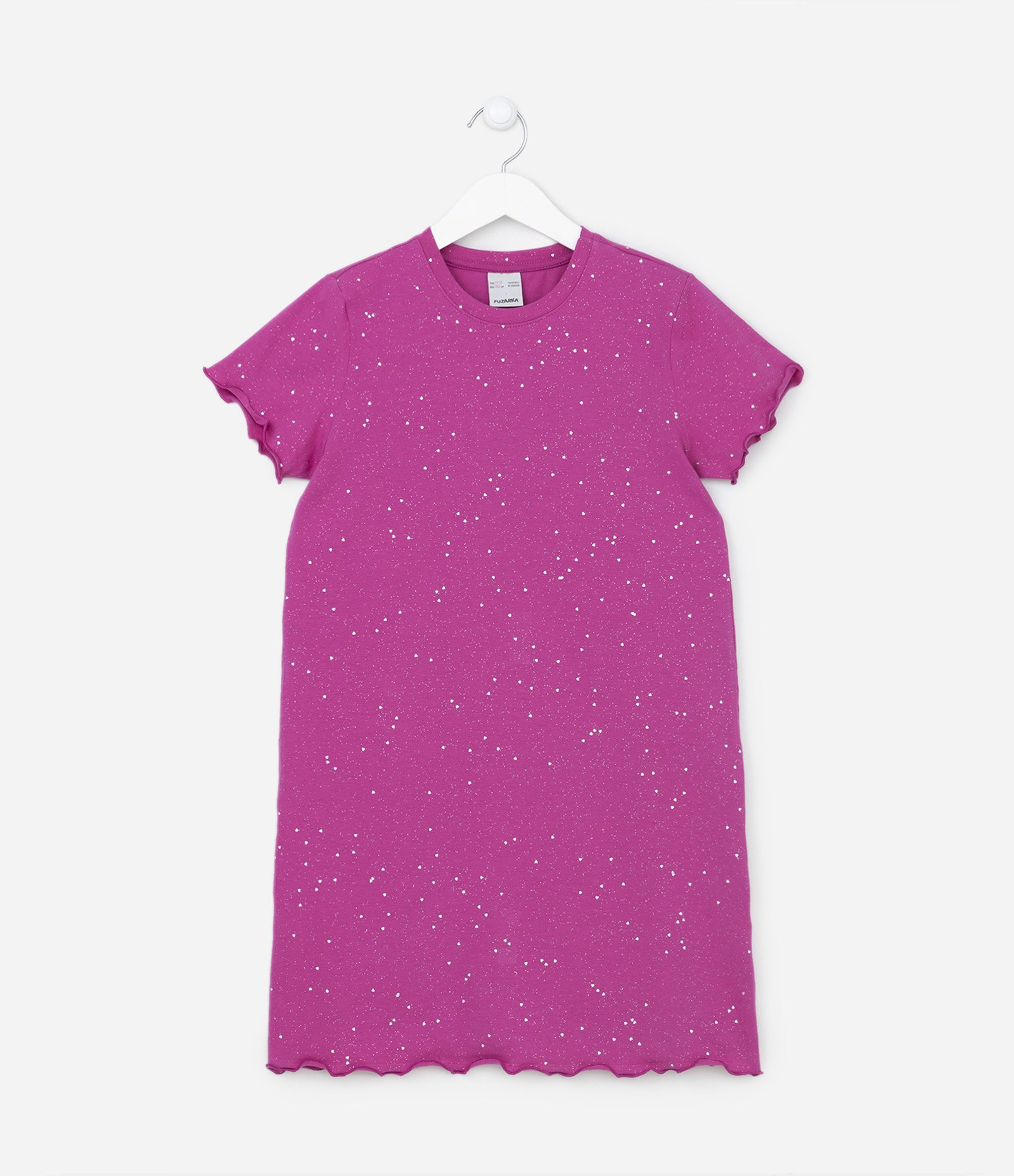 Vestido Infantil em Cotton com Brilhos Holográficos - Tam 5 a 14 Anos Rosa 1