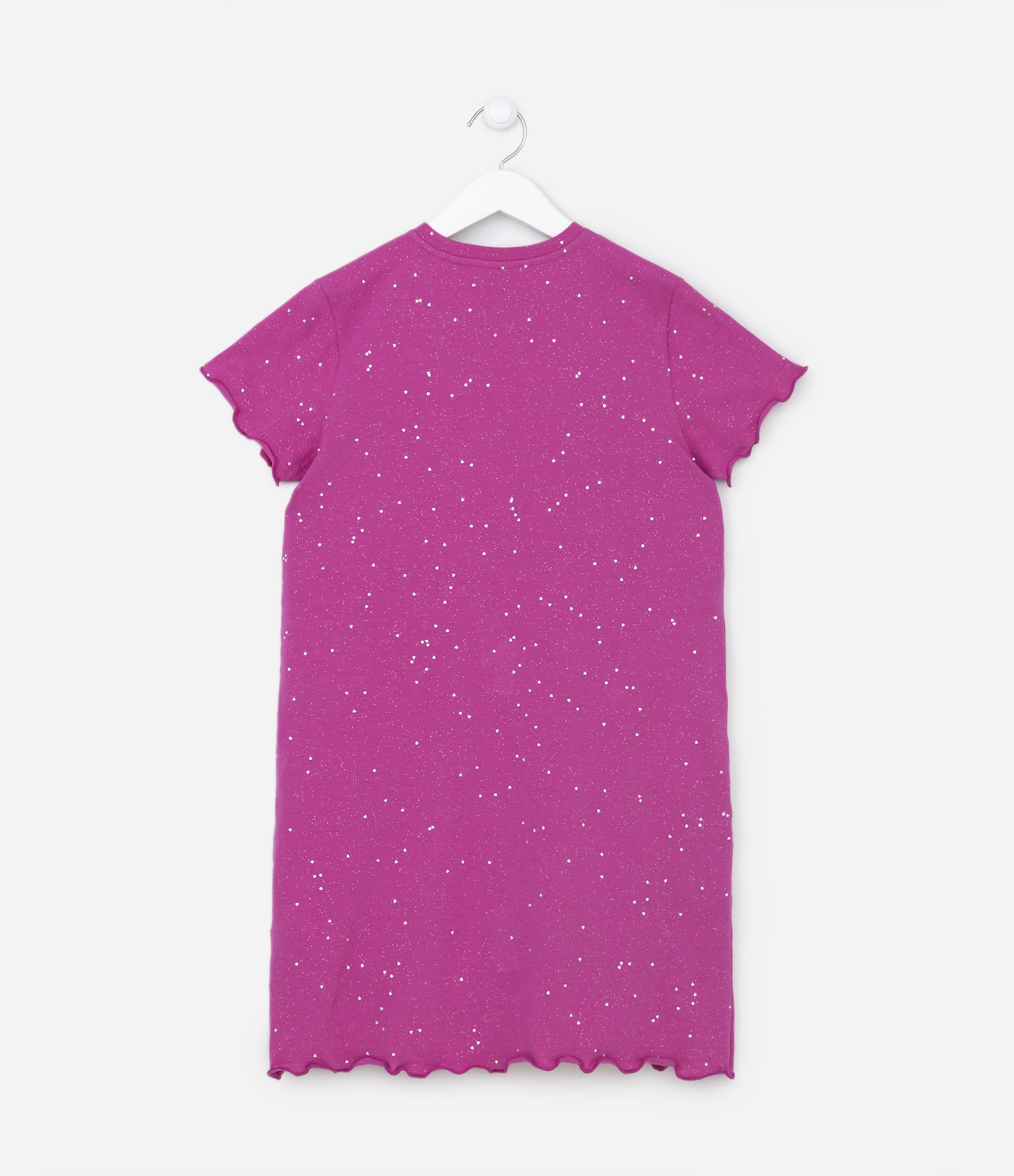 Vestido Infantil em Cotton com Brilhos Holográficos - Tam 5 a 14 Anos Rosa 2