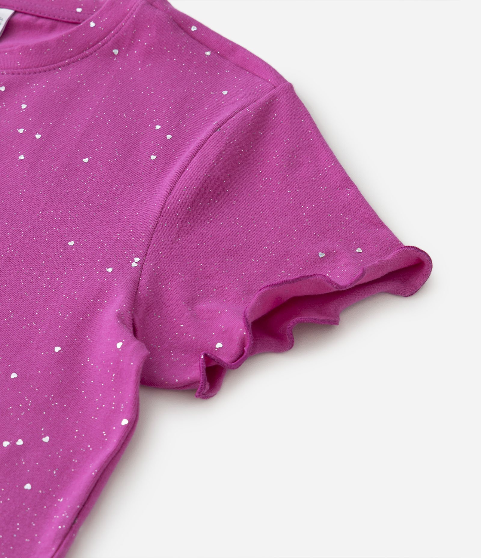 Vestido Infantil em Cotton com Brilhos Holográficos - Tam 5 a 14 Anos Rosa 4