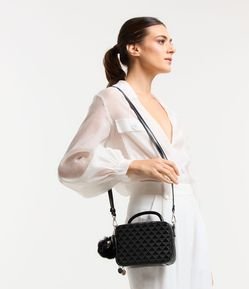 Bolsa Transversal Camera Bag com Textura Matelassê