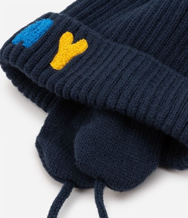 Gorro Infantil com Estampa em Lettering Azul 2