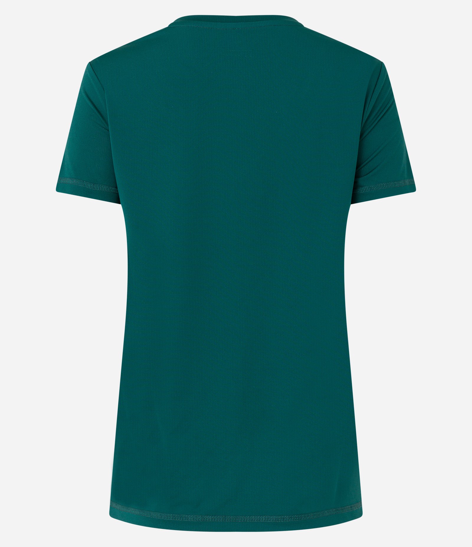 Camiseta Esportiva com Barra Alongada Verde Escuro 7