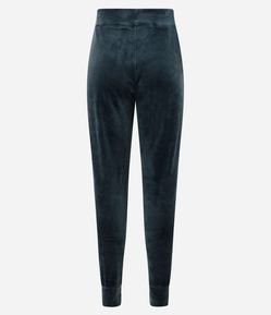 Calça Jogger Esportiva em Plush com Cordão no Cós