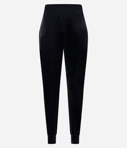 Calça Jogger Esportiva em Plush com Cordão no Cós