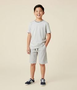 Bermuda Infantil em Sarja com Cordão no Cós - Tam 5 a 14 Anos