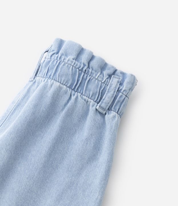 Short Clochard Infantil Jeans com Cinto de Lenço - Tam 1 a 5 anos Azul 3