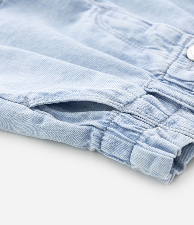 Short Clochard Infantil Jeans com Cinto de Lenço - Tam 1 a 5 anos Azul 4