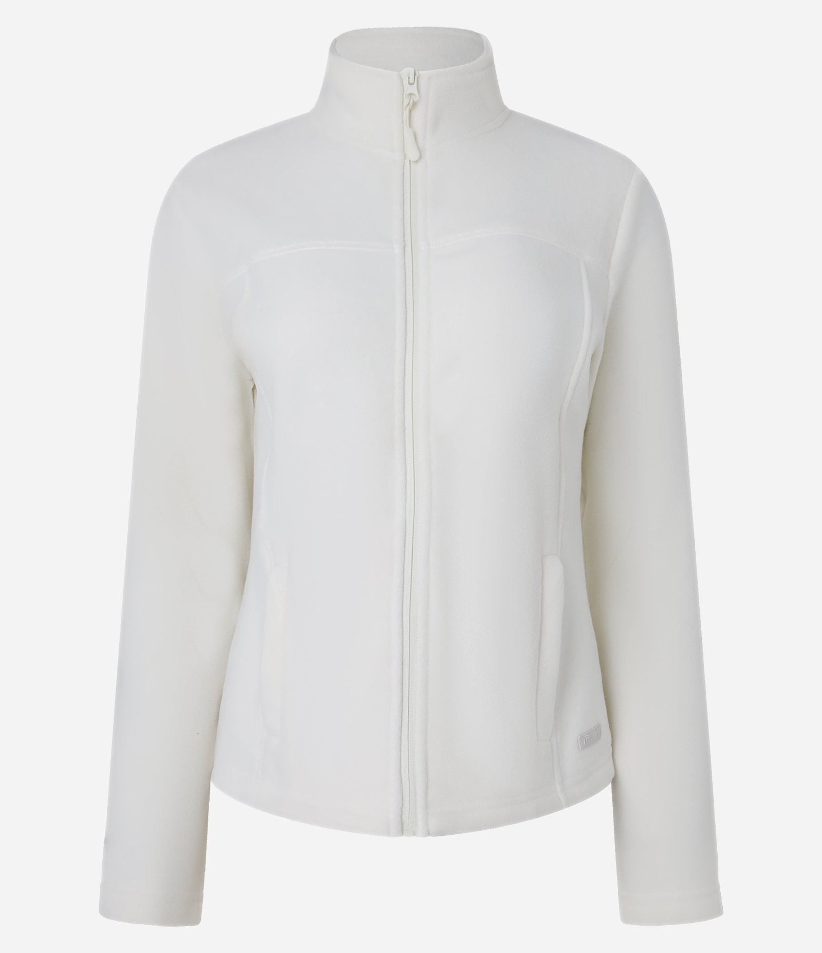 Jaqueta Esportiva em Fleece com Gola Alta Branco 6