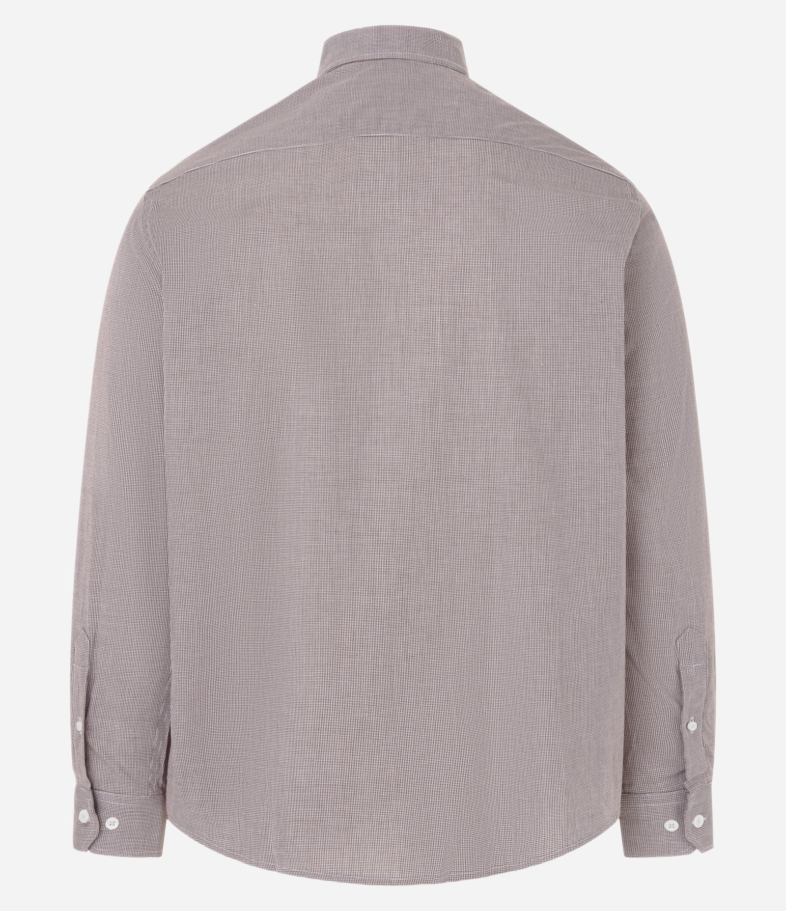 Camisa manga longa Tricoline Estampado Vichy Marrom 6