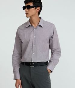 Camisa manga longa Tricoline Estampado Vichy