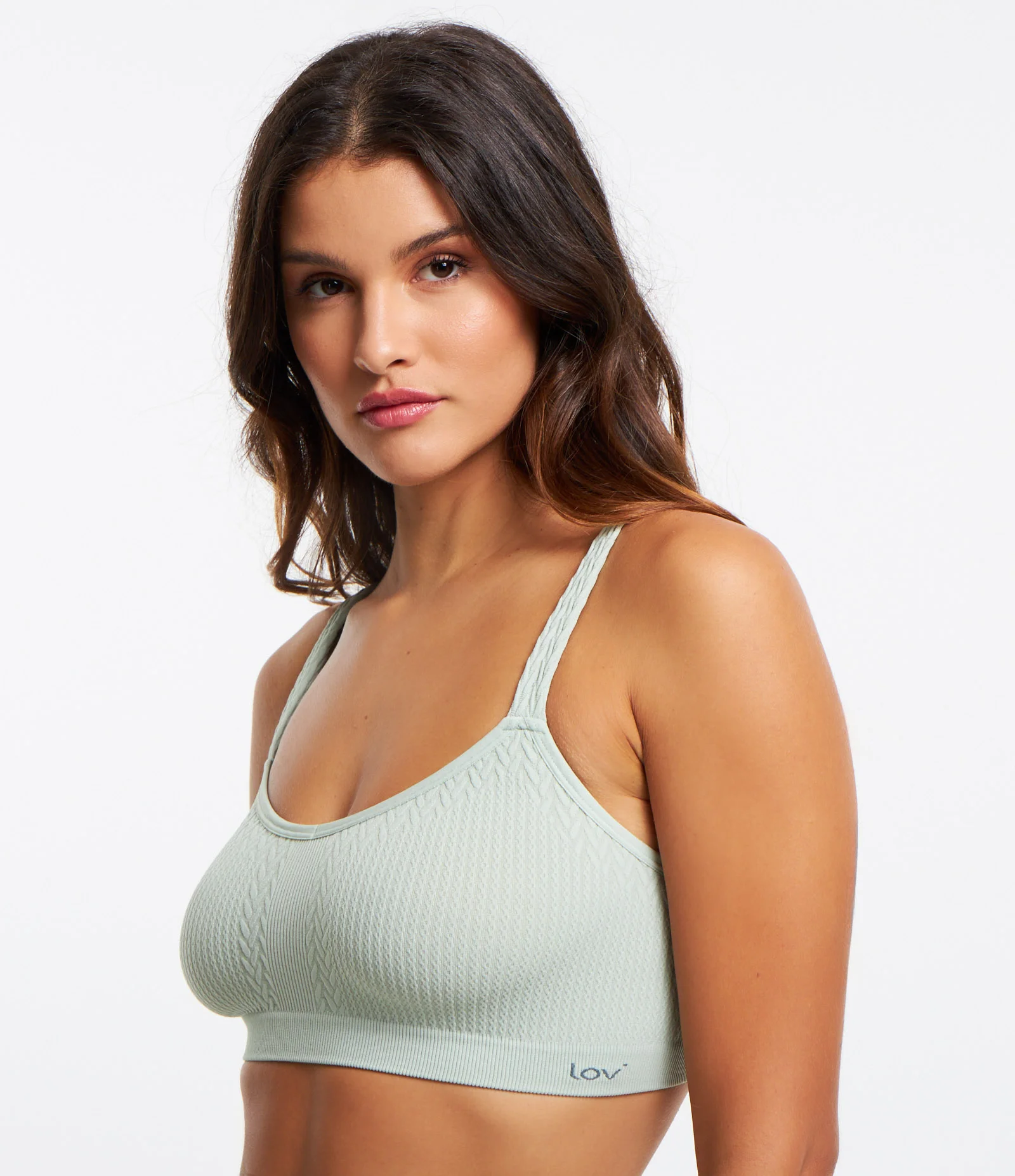 Sutiã Top em Poliamida Sem Bojo e Sem Costura Verde 1