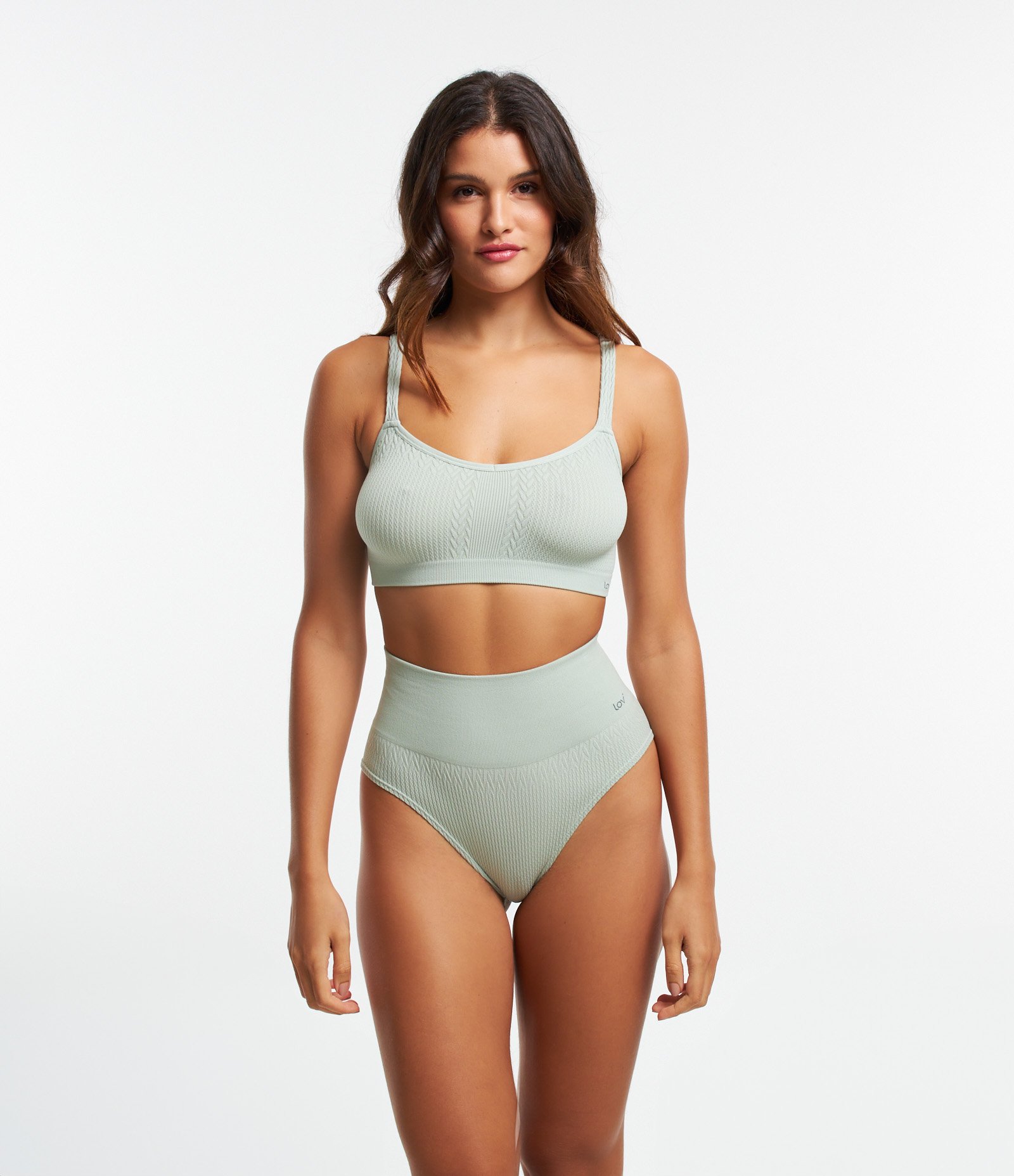 Sutiã Top em Poliamida Sem Bojo e Sem Costura Verde 2