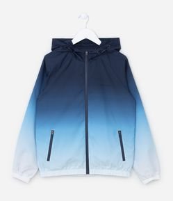 Jaqueta Quebra Vento Infantil com Estampa Degradê - Tam 5 a 14 anos