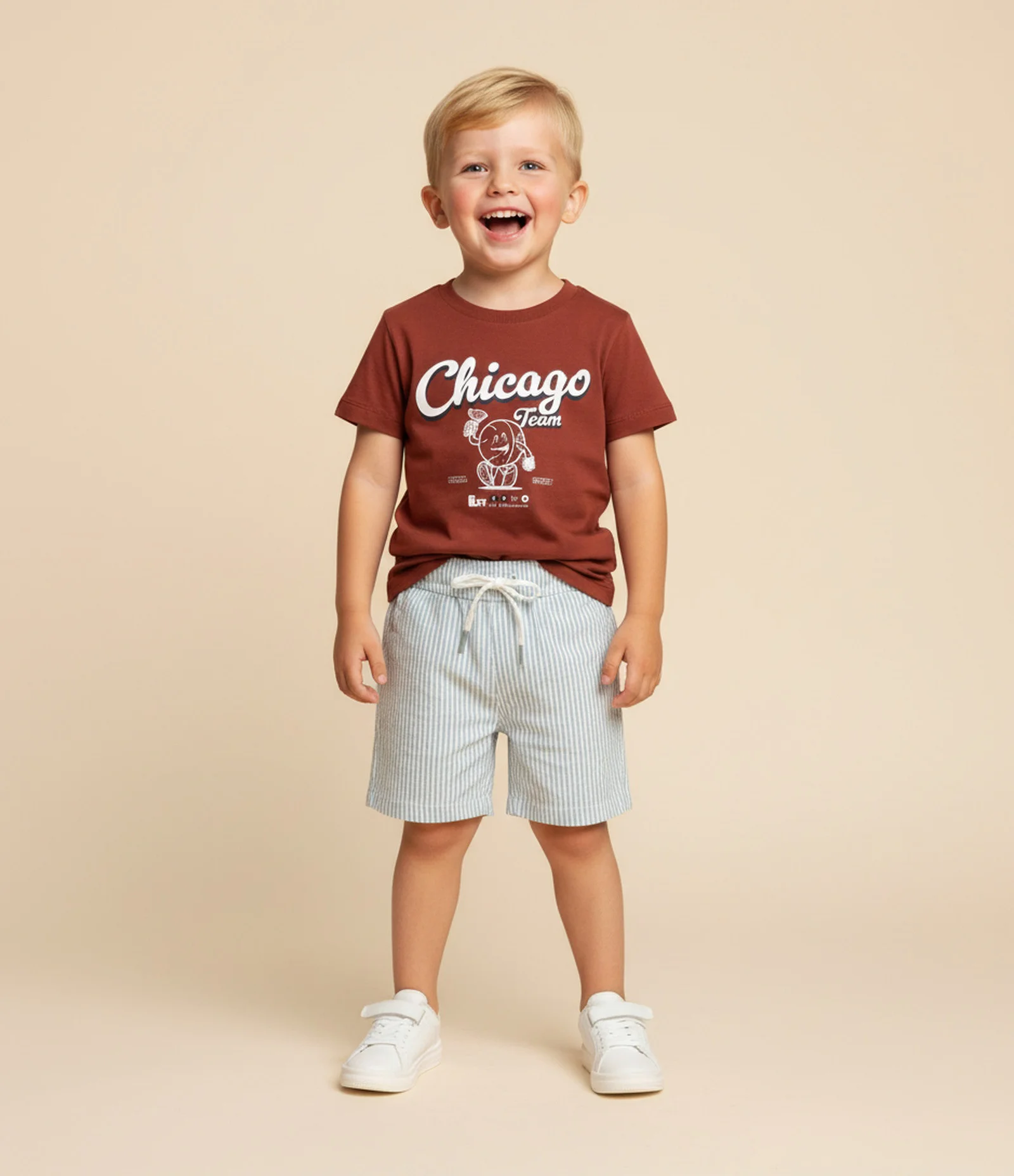 Bermuda Infantil em Microfibra com Textura e Listrinhas - Tam 1 a 5 Anos Verde 1