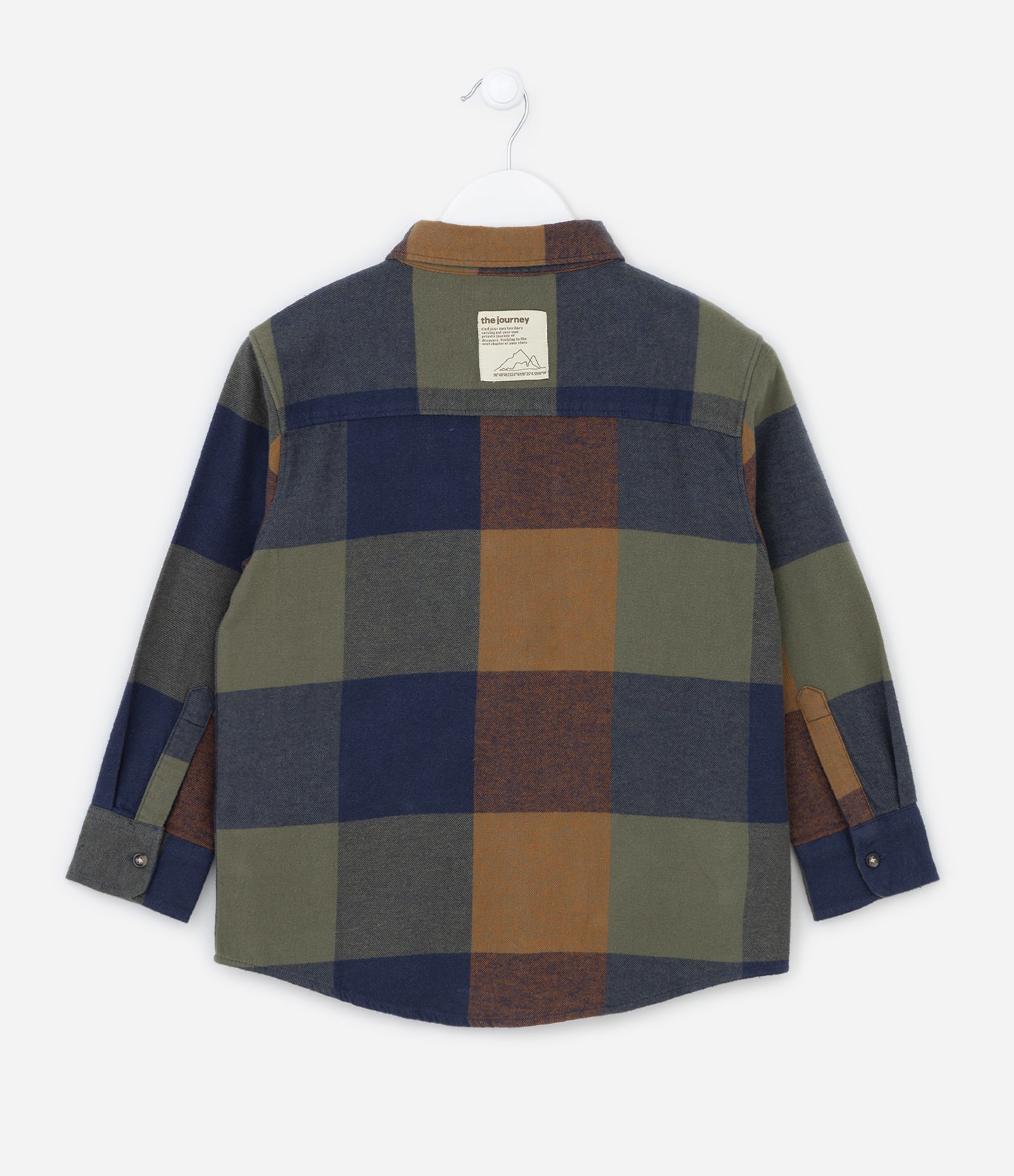 Camisa Flanela Infantil com Estampa Xadrez - Tam 5 a 14 anos Azul 2