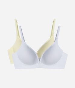 Kit 02 Sutiãs em Poliamida com Bojo e sem Aro