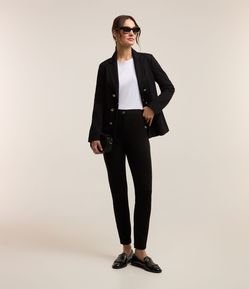 Calça Legging em Ponto Roma com Botões Brasão