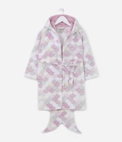 Roupão Infantil em Fleece com Cauda de Sereia - Tam 3 a 16 anos