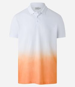 Camisa Polo Regular em Meia Malha com Estampa Tie Dye