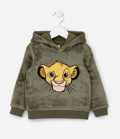 Blusão Infantil em Fleece com Capuz e Bordado do Rei Leão - Tam 1 a 5 anos Menor preço em Blusão Infantil em Fleece com Capuz e Bordado do Rei Leão - Tam 1 a 5 anos