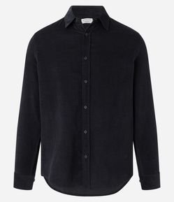 Camisa em Veludo Leve sem Bolsos