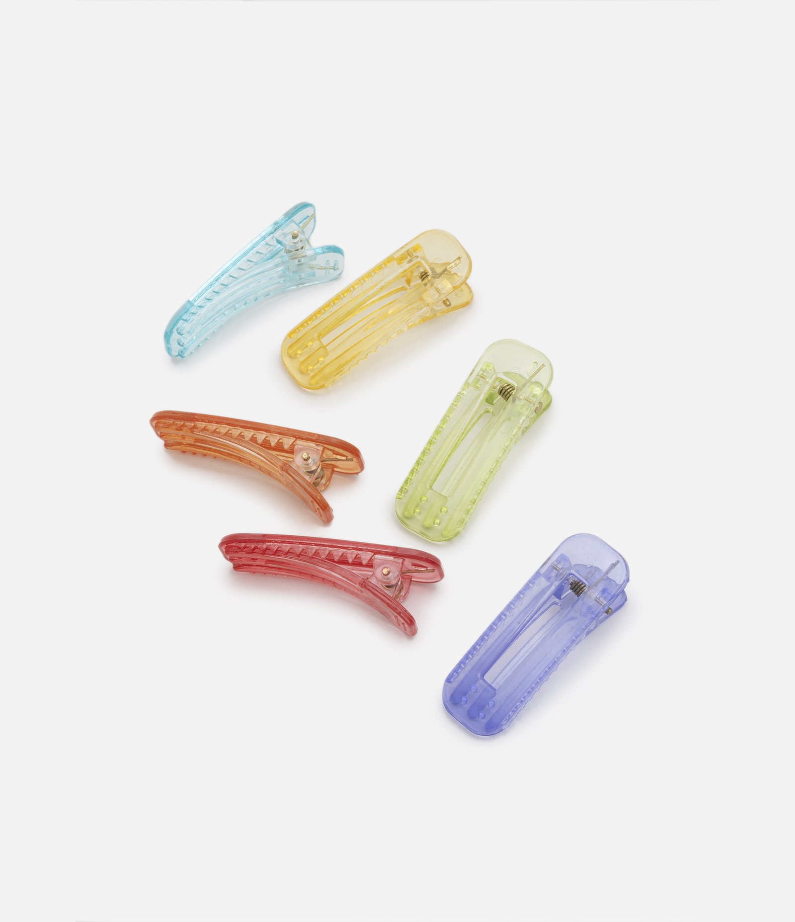 Kit 06 Presilha de Cabelo Infantil Coloridos e Transparente Multicores 2