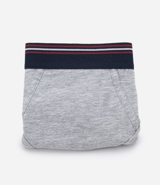 Cueca Slip com Cintura Elástica Listrada