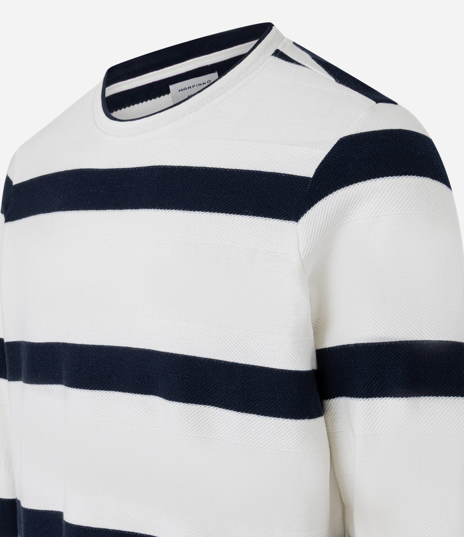 Camiseta em Algodão com Estampa Listrada Off White 6