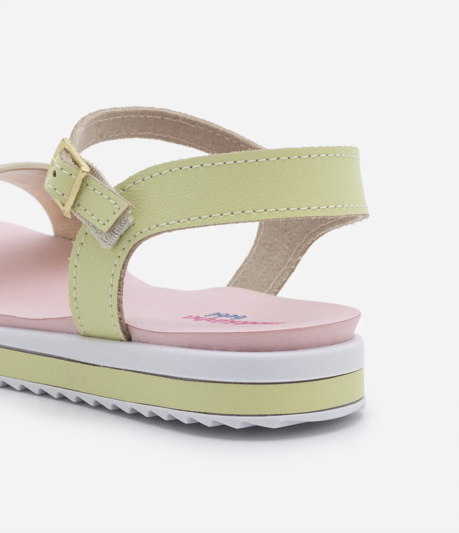 Sandália Flatform Infantil com Detalhes Metalizados e Sola Tricolor - Tam 20 ao 25 Verde Lima 2