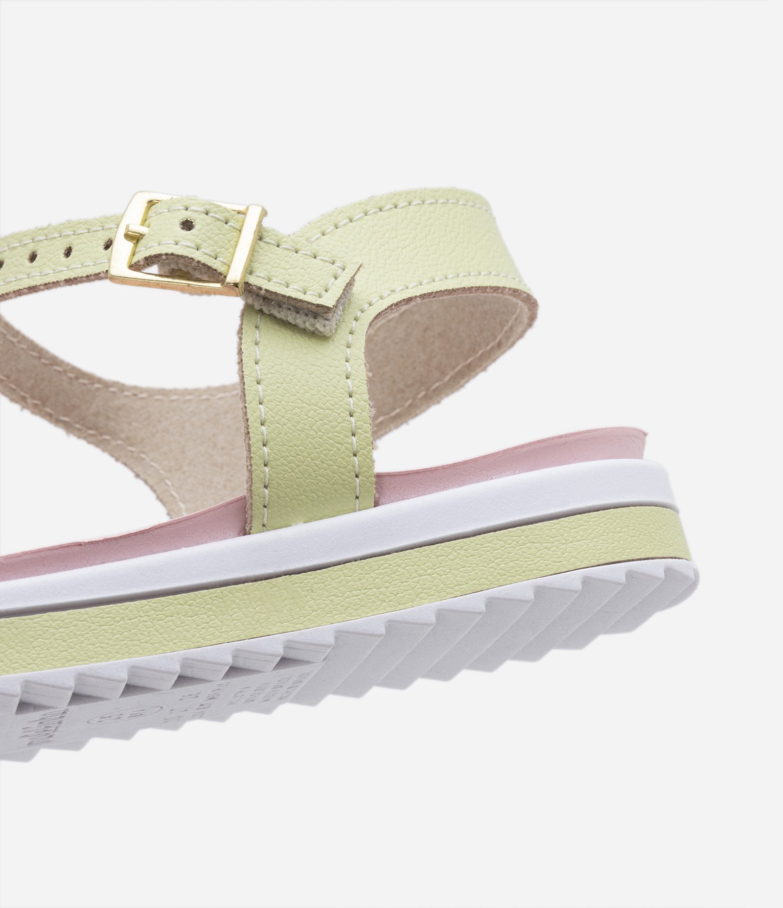 Sandália Flatform Infantil com Detalhes Metalizados e Sola Tricolor - Tam 20 ao 25 Verde Lima 4