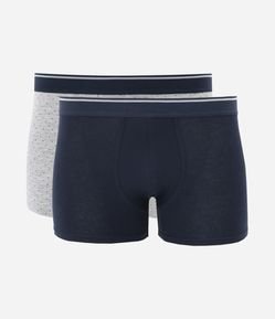 Kit 02 Cuecas Boxer em Meia Malha com Cintura Elástica