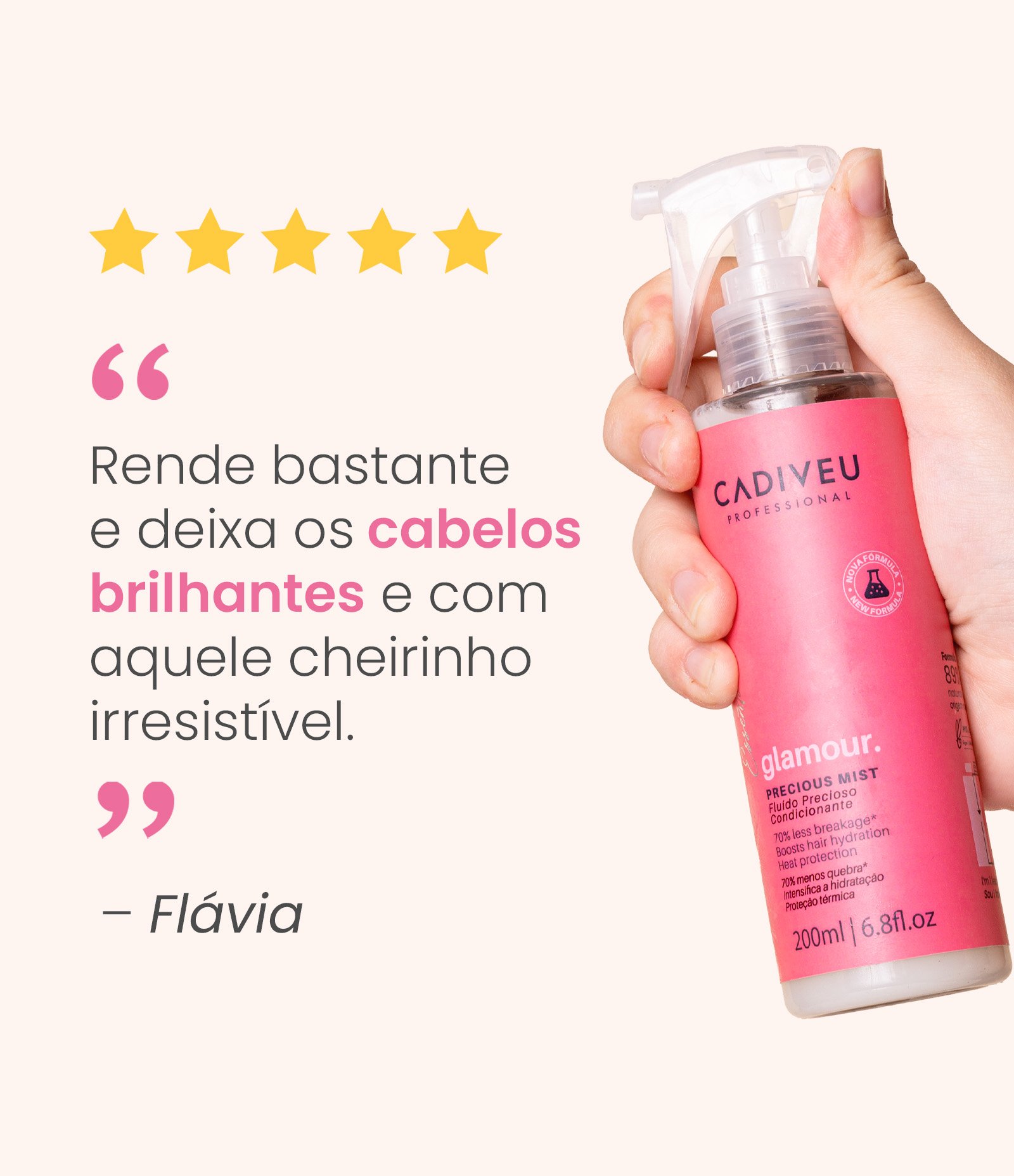 Leave in Capilar Fluído Preciso Glamour Cadivel Professional Cadiveu 200ml 7