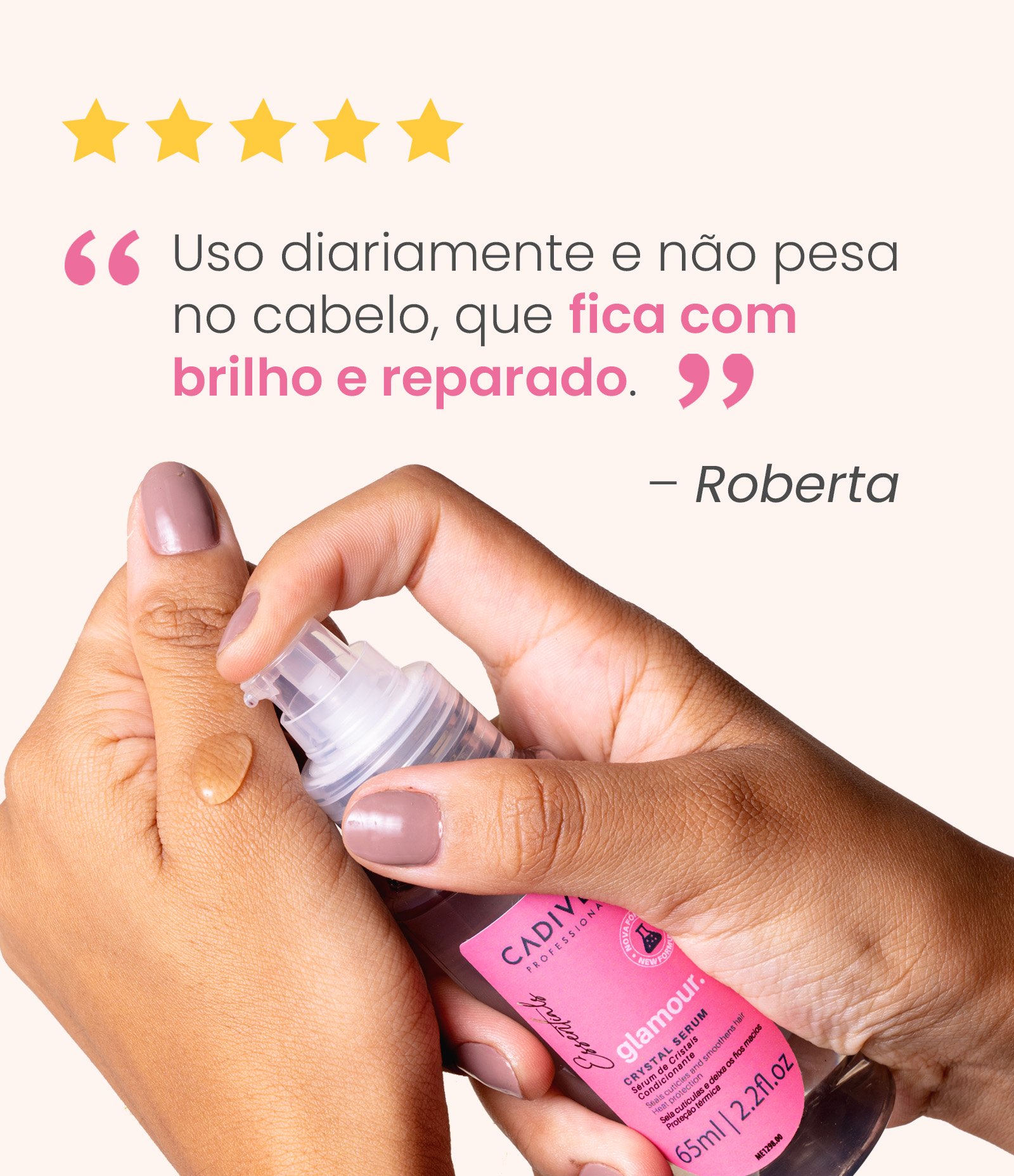 Leave in Capilar Serum de Cristais Glamour Cadiveu Professional 65ml 7