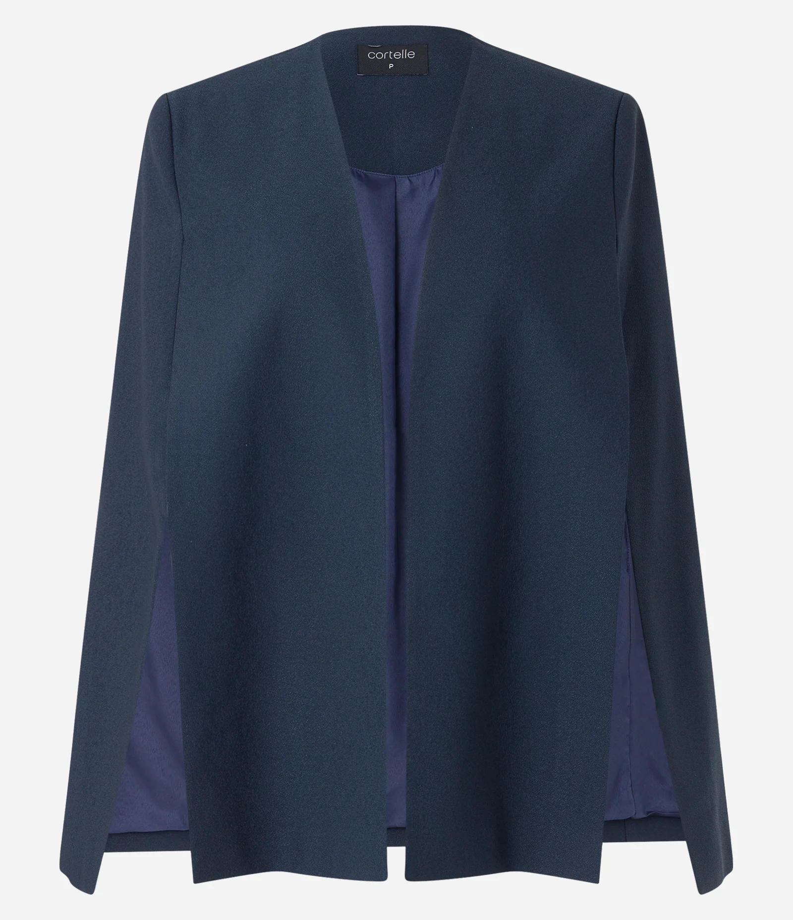 Blazer Alfaiatado com Abertura Estilo Capa Azul 1