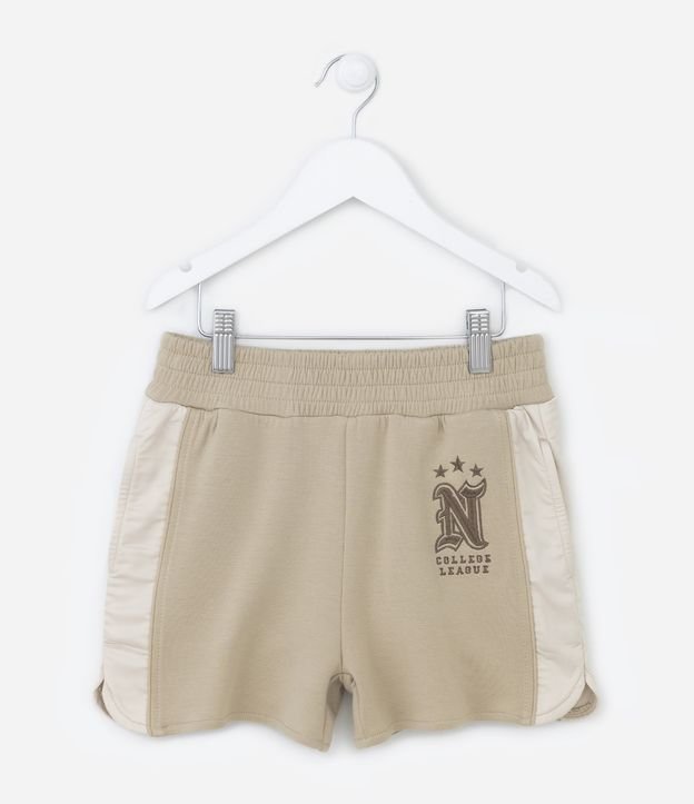 Short Infantil em Viscose com Estampa Lateral - Tam 5 a 14 anos