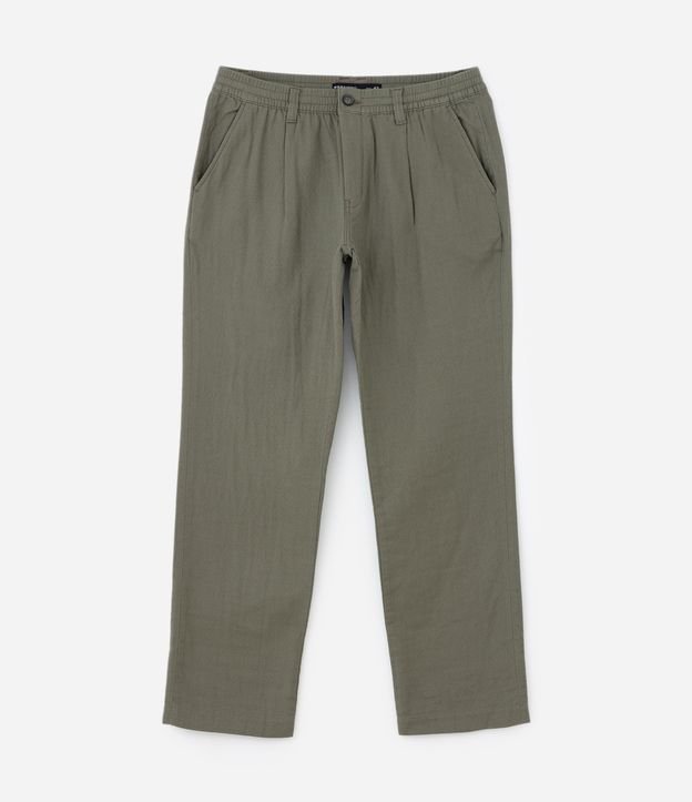 Calça Alfaiatada com Elástico no Cós e Bolsos